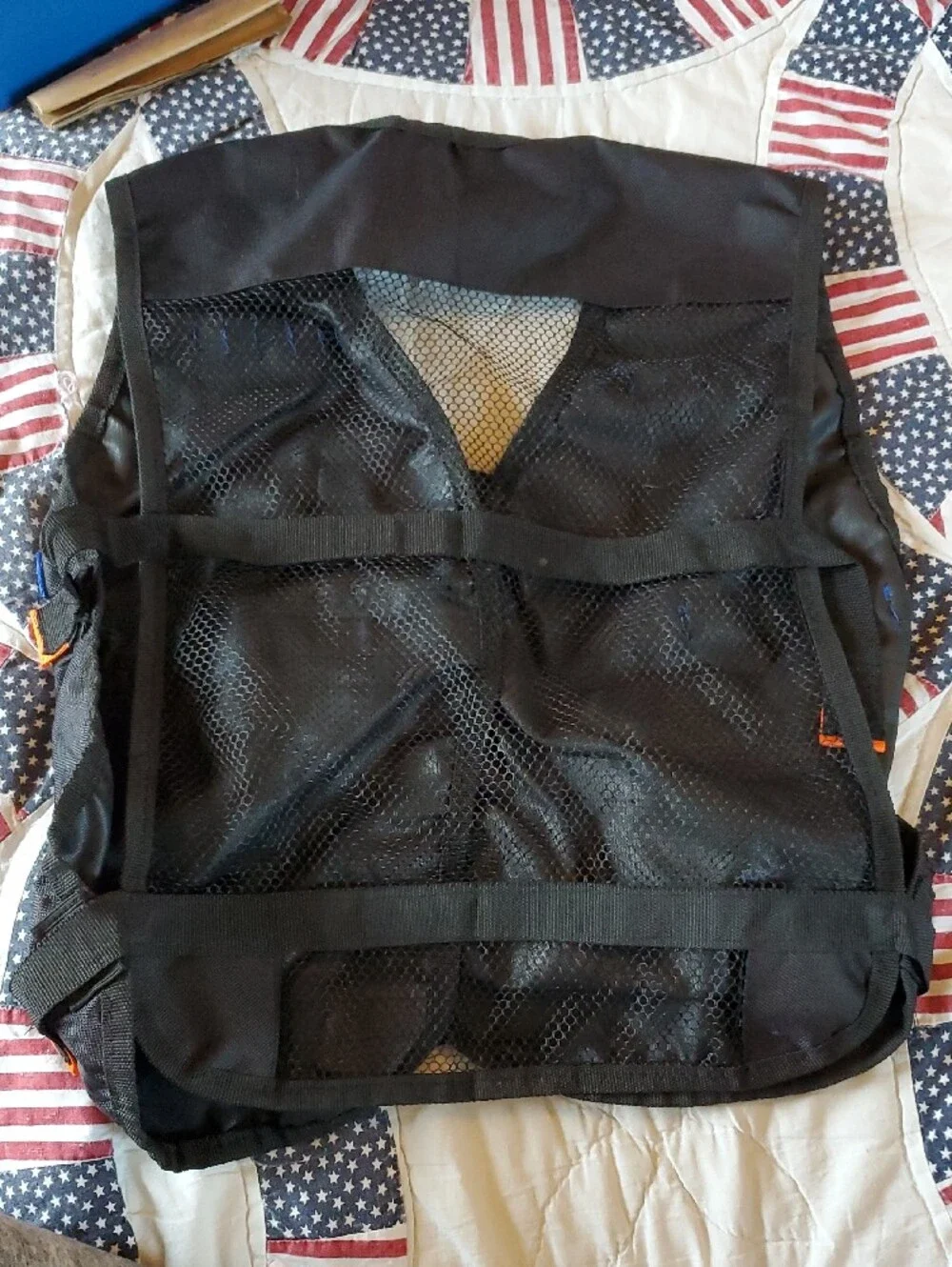Kids Black Foam Dart Vest with Blue and Orange Accents